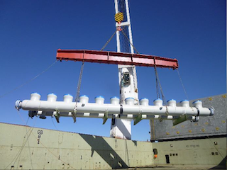 Wheatstone Project oil and gas equipment at Onslow, Western Australia